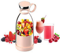 5334a Blender Portable Juicer For Smoothie Juice Vegetable Shakes With 6 Blades Wireless Charging Mini Personal Size Mixer Bottle Grinder 420 Ml Multicolor